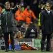 Menedżer Liverpoolu, Kenny Dalglish (l) i menedżer Manchesteru City, Roberto Mancini