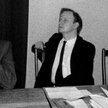 Posiedzenie prezydium OKP. Na zdjęciu od lewej: Bronisław Geremek, Aleksander Hall, Tadeusz Mazowiec