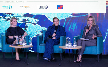 W panelu moderowanym przez Izabelę Taborowską, prezeskę zarządu Cyberclue (po lewej), udział wzięły 