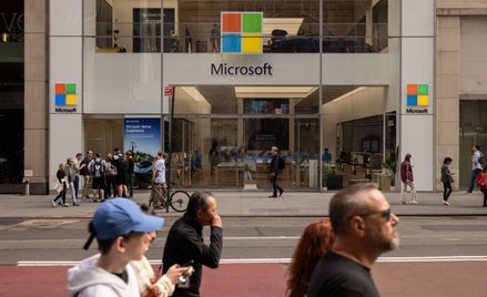 Akcje Microsoftu mocno w dół pomimo lepszych od oczekiwań wyników