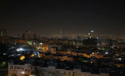 Widok na Teheran tuż po ataku armii Izraela