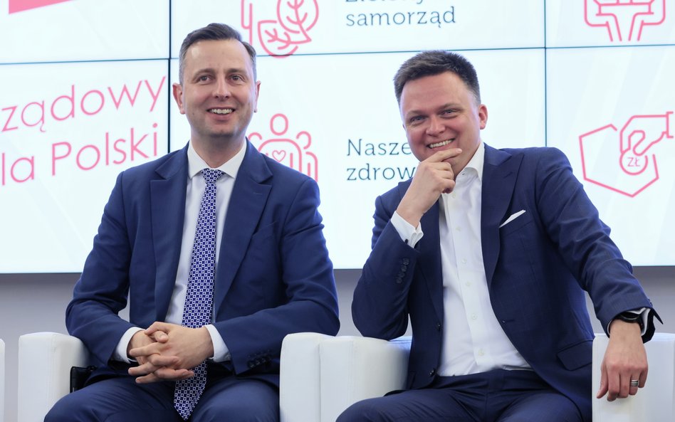 Prezes PSL Władysław Kosiniak-Kamysz i lider ugrupowania Polska 2050 Szymon Hołownia