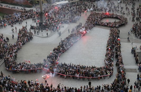 Żywy Znak dla Powstania Warszawskiego