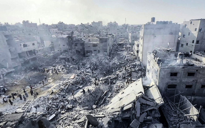 Zbombardowany przez Izrael obóz dla uchodźców Dżabalija w Strefie Gazy, 1 listopada