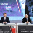 Wicepremier Jarosław Kaczyński oraz minister obrony narodowej Mariusz Błaszczak podczas konferencji 
