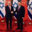Izraelski premier Beniamin Netanjahu podczas spotkania z chińskim prezydentem Xi Jinpingiem. Netanja