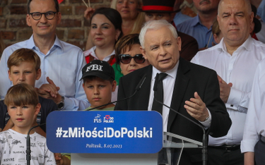Prezes PiS Jarosław Kaczyński obiecał budowę lotniska na miarę pozycji Polski w Europie