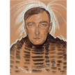 Portret Karola Szymanowskiego namalowany przez Witkacego z dopiskiem z boku: rektor fafuła, 1931 r.