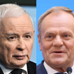 Najnowszy sondaż. PiS wyprzedza KO. Na zdjęciu liderzy obu formacji, Jarosław Kaczyński i Donald Tus