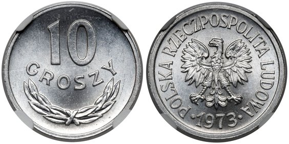 Za 39 tys. zł sprzedano  monetę z 1973 roku o nominale 10 groszy
