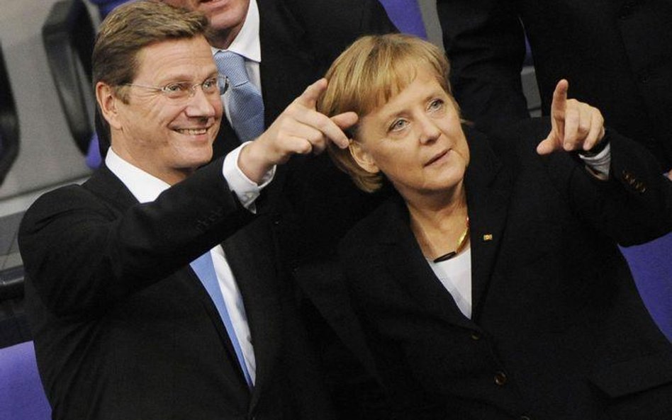 Guido Westerwelle i Angela Merkel