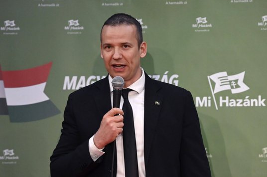 László Toroczkai, lider partii Ruch Naszej Ojczyzny (Mi Hazánk Mozgalom)