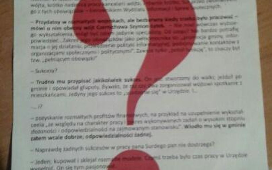 Takie ulotki miały być kolportowane w Zabierzowie za gminne pieniądze