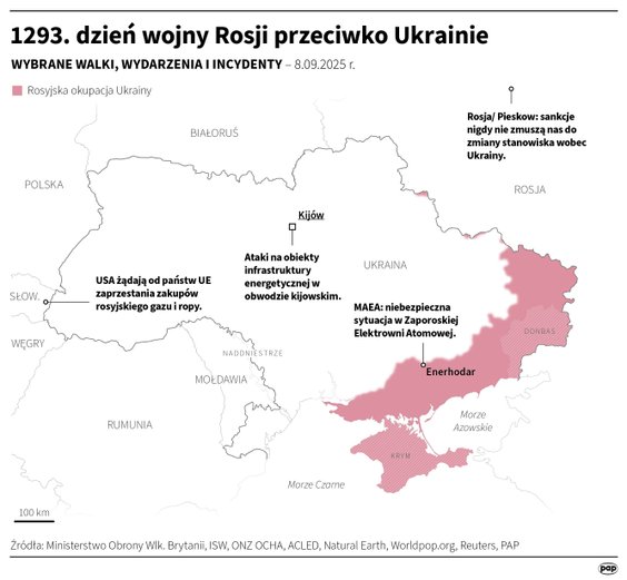 Tak wyglądała sytuacja na froncie w 1293 dniu wojny