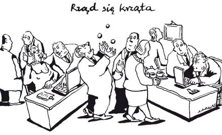Komentarz rysunkowy. Rząd się krząta