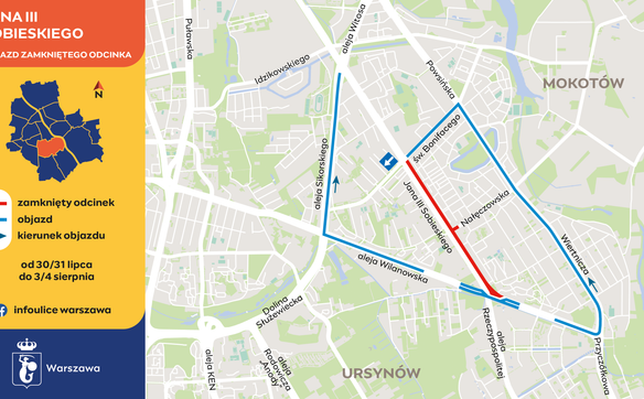 Roboty rozpoczną się w nocy z środy na czwartek, z 30 na 31 lipca