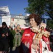 "Ogólnopolski Protest Obrońców Świętej Wiary" przeciwko spektaklowi "Klątwa" odbywał się przed Teatr