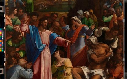 Sebastiano del Piombo, incorporating designs by Michelangelo The Raising of Lazarus, 1517-19