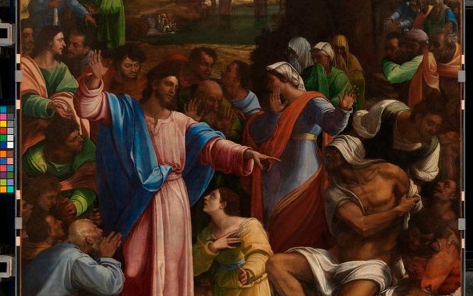 Sebastiano del Piombo, incorporating designs by Michelangelo The Raising of Lazarus, 1517-19