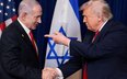 Prezydent USA Trump z premierem Izraela Benjaminem Netanjahu