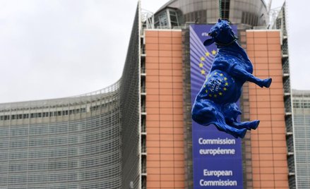 Protest producentów mleka w Brukseli