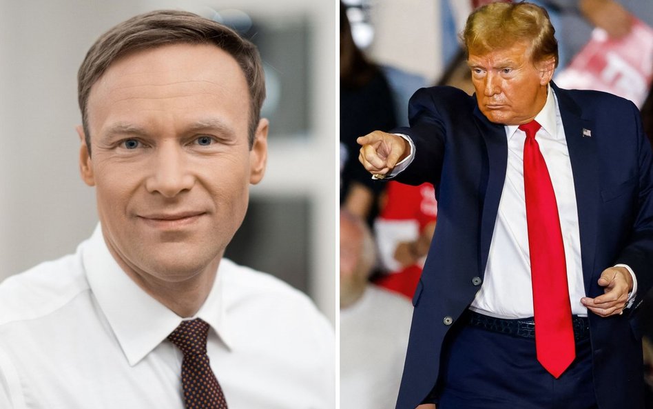 Marcin Mastalerek i Donald Trump