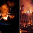 Płonąca Ławra Peczerska w Kijowie