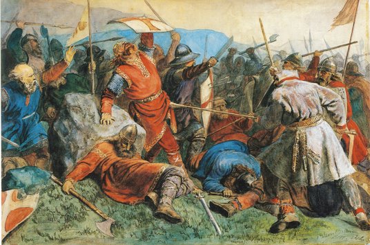 Olaf II Haraldsson (Święty), król Norwegii w latach 1016–1028, zginął w bitwie pod Stiklestad 29 lip