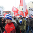 Kibice Lecha podczas organizowanego przez siebie Marszu Zwycięstwa, oddającego hołd Powstańcom Wielk