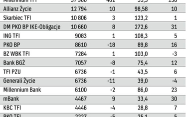 Firmy finansowe prowadzące najwięcej IKE