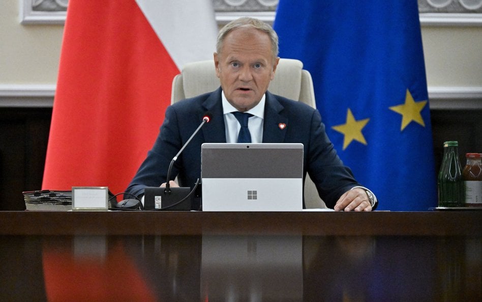 Premier Donald Tusk na posiedzeniu rządu