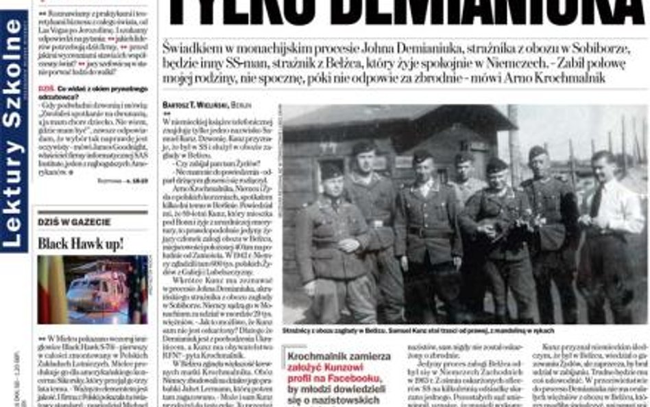 Pierwsza strona dzisiejszego wydania "Gazety Wyborczej"