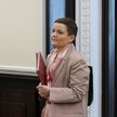 Minister kultury Marta Cienkowska na posiedzeniu rządu w KPRM w Warszawie