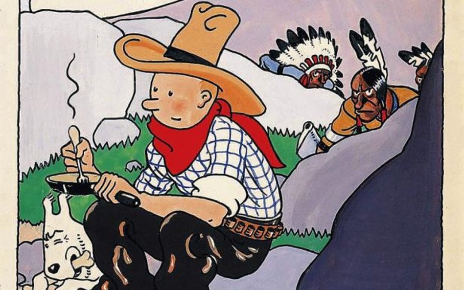 Jedna z pięciu zachowanych okładek komiksu „Tintin w Ameryce” z 1932 roku została sprzedana za 1,34 