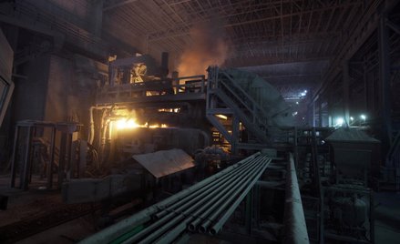 Widok fabryki stali Nucor w Blytheville w stanie Arkansas
