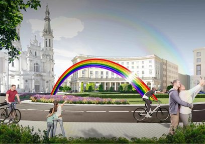 Projekt odbudowy tęczy przy placu Zbawiciela wyceniany jest na 700 tys. zł