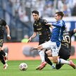 Leo Bengtsson z Lecha Poznań oraz Kamil Jóźwiak, Leon Flach i Oskar Pietuszewski z Jagiellonii Biały