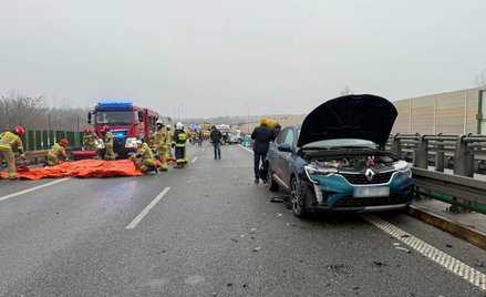 Karambol w Przewodowicach na trasie S8