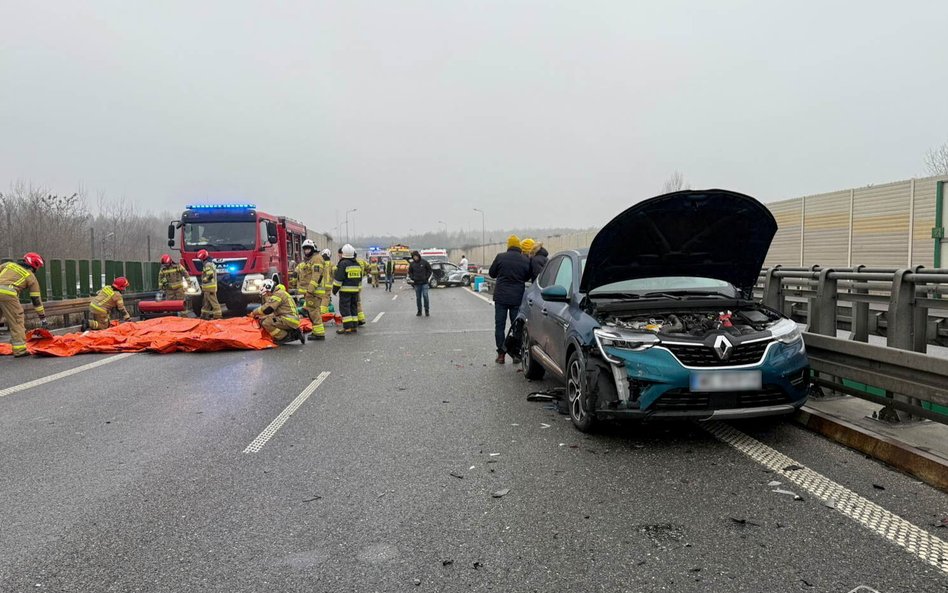 Karambol w Przewodowicach na trasie S8