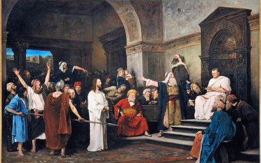 „Jezus przed Piłatem” – obraz węgierskiego malarza Mihály’ego Munkácsy’ego z 1881 r. Hungarian Natio