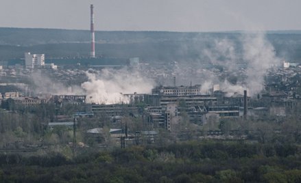 Ostrzał miasta Rubiżne, fotografia z 23 kwietnia