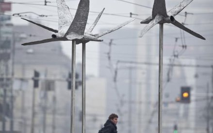 Wrocław - 2009 r. Rzeźba Magdaleny Abakanowicz "Ptaki"