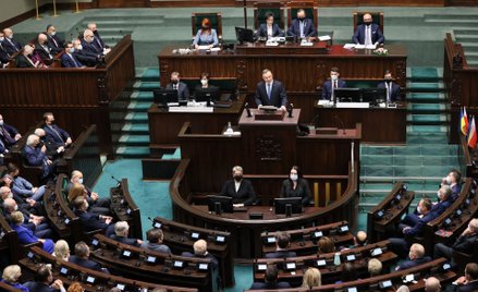 Andrzej Duda występuje przed Zgromadzeniem Narodowym