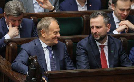 Premier RP Donald Tusk (Koalicja Obywatelska) i wicepremier, szef MON Władysław Kosiniak-Kamysz (PSL