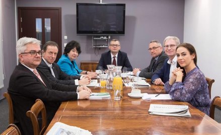 Uczestnicy debaty: prof. Andrzej M. Fal, prof. Tomasz Grodzki, prof. Małgorzata Kozłowska-Wojciechow