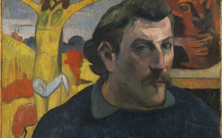 Paul Gauguin, Autoportret z żółtym Chrystusem, 1890-1891