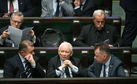 Jarosław Kaczyński w sejmowych ławach