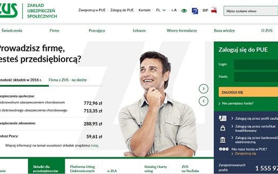ZUS ma nową stronę internetową