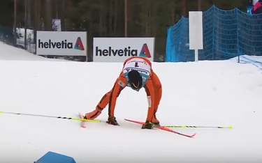 Wenezuelczyk Adrian Solano w Lahti po raz pierwszy biegł na śniegu