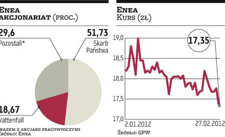 Więcej akcji Enei w wolnym obrocie